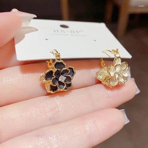 Stud Earrings Korea&Japanese Style Jewelry Double Side Flower For Women Fashion Accessories Delicate Camilla