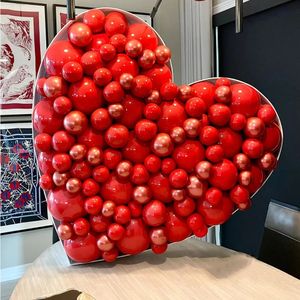 Other Event Party Supplies Big Love Heart Mosaic DIY Giant Balloon Frame Valentines Day Stand Filling Box Anniversary Wedding Birthday Party Decorations 231218