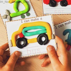 Sortowanie gniazdowania Łapy Montessori DIY Materiał Materiał Toddlers Sensory Play Play Transport Vision Karty do wydrukowania dla dzieci Szkoła Domowa Q231218