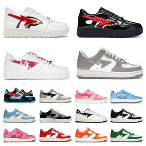 Original Bapestar Designer Shoes Womens Men Shark Black White Camo Combo Pink Green Giant UNC Orange Bapestass Sports Sneakers Bapestaly Mens Shoes Trainers