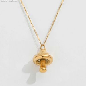 Hänghalsband Joolim smycken high end pvd grossist mode symple svamp hänge stilfullt rostfritt stålhalsband för kvinnorl231218