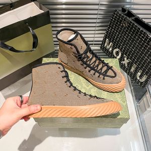 Designerskie buty na płótnie mężczyźni High-top Canvas Sneakers Kobiety Grube dolne platforma koronkowe buty swobodne sprężyna i jesienne klasyczne klasyczne buty vintage