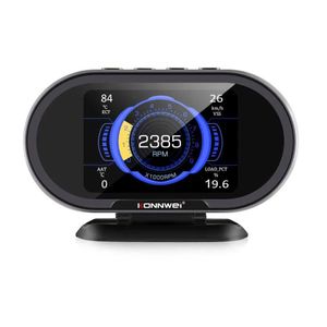 ツール診断ツールKonnwei KW206 OBD2オンボードコンピューターカーデジタルディスプレイOBD 2スキャナー燃料消費水温ゲージD