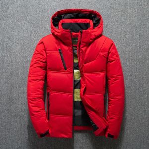 Piumino da uomo Parka Giacca invernale da uomo Moda di alta qualità Casual Piumino Cappuccio spesso caldo Piumino d'anatra bianco maschile Parka invernale Capispalla 231218