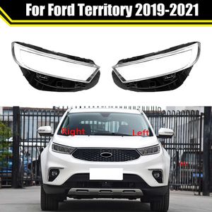 Car Front Glass Headlight Cover Head Light Lens Caps Lamp Transparent Lampshade Shell Masks for Ford Territory 2019 2020 2021