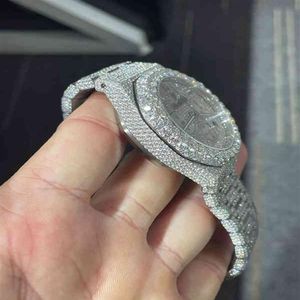 2022 Zaakceptuj dostosowanie mężczyzn luksusowy zegarek mrożony vvs ogląda Bling Diamond Watch6mf1197z