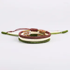 Bracelets de charme vintage requintado tricotado à mão Acessórios de pulseira de corda de corda de corda de corda de cor de algodão para homens presentes de mulheres presentes