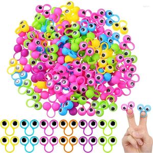 Favor de festa 20 pcs colorido fantoches de dedo anel wiggly eyeball brinquedo para crianças favores de aniversário prêmios de sala de aula goodie bag stuffer