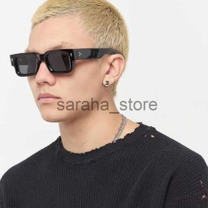 Sunglasses New High Square Quality Rivet Sunglasses Fashion Eyeglasses Men's Punk Rectangle Design Sun Glasses Retro Glasses UV400 J231218