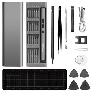 Cacciaviti 62 in 1 Cacciavite elettrico Set di precisione Kit di utensili elettrici Mini piccole punte magnetiche ricaricabili senza fili per Xiaomi Cell Mobile 231218