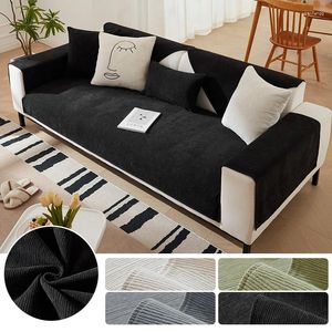 Chair Covers Chenille Striped Sofa Cover Solid Color Anti-slip Combination Cushion Furniture Dust Protector Towel Armrest Backrest