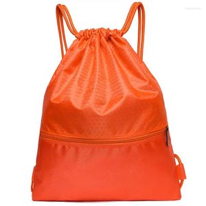 Alışveriş Çantaları 2023 Erkekler Ladies Polyester Cord Drawstring Sırt Çantası Fitness Çanta Okulu Spor Çantası