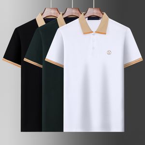 21ss Polo Camisas Mens Jumper Camisetas Moda Roupas Abelha Bordado Imprimir Letras Negócios Manga Curta Tee Casual Tops Tees M-3XL