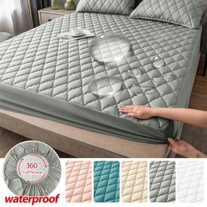 Bedding sets Waterproof Mattress Cover Elastic Matress Protector Double Bed Jacquard Sheet Cover Non-slip Bedspreads For King/Queen Size 1pc 231218