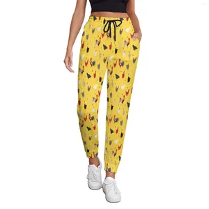 Pantaloni da donna Chicken Farm Baggy Spring Stampa geometrica Pantaloni sportivi casual Donna Pantaloni di design alla moda coreana Taglia grande 3XL