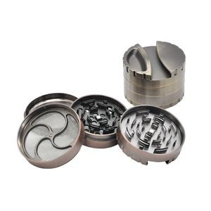 Grinder Four Layer 80mm Zinc Alloy Smoke Grinder Creative Metal Grinder Smoke Crusher Accessories Wholesale