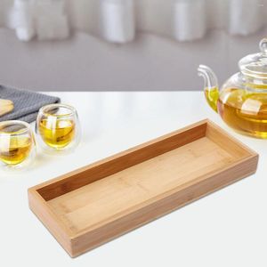 TEA TRAYS 28x10.2x3cm Bambu som serverar bricka fruktfrukostverktyg