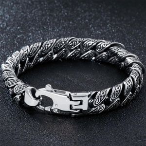Massive Heavy Stainless Steel Bracelet For Men Mens Link Chain Bracelets Metal Bangles Armband Hand Jewelry Gifts Boyfriend 220222326O