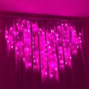 Outros suprimentos de festa de evento LED em forma de coração guirlanda cortinas de luz cordas fada guirlanda na janela euplug decoração luz para casamento dos namorados 231218