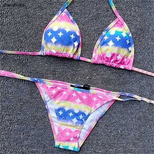 Designer Bikini Swim Suit Mulheres Sexy Swimsuit Senhoras Backless Split Letter Multicolors Verão Tempo Praia Banheiras Vento Swimwear Favorito