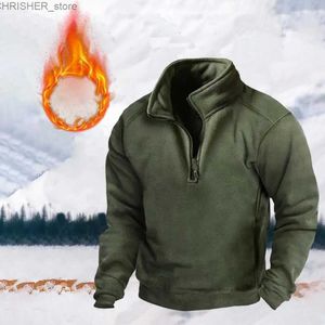 Taktische Jacken US -Männer taktische Outdoor -Jacke Jagd Kleidung warme Reißverschlüsse Fleece Pullover Männer winddurchdringliche Herbst Wintermantel Thermale Unterwäsche231218