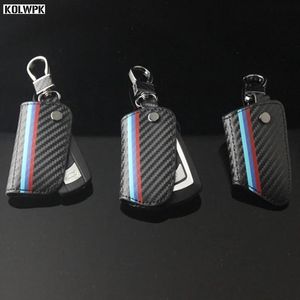 Stickers Carbon Fiber Dermis Leather Car Holder Wallet Bag Key Cases Christmas Gifts for G30 X1 X3 X5 X6 E46 E90 F10 F30 E30