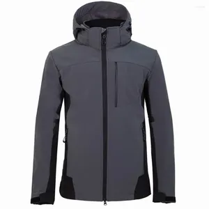 Jaquetas ao ar livre Men's Waterproof Softshell Jacket Windstopper Caminhadas Grosso Casacos de Inverno Camping Ski 1806