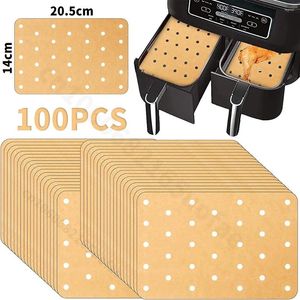 Narzędzia do pieczenia 100pcs Air Fryer Paper na jednorazowe ninja nietkwiczowy odporny na olejem papiery do piekarnika do grillowania mikro-fal