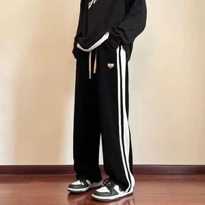 Mens Pants Casual Clothing Spring Thin Wide Leg Straight Trend Loose Versatile Fashion Youth Sports Contrasting Colors Trousers 231218