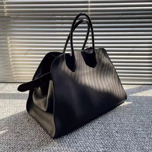 The Row Margaux Gürteltasche, luxuriöse Designer-Verschlussdetails, doppelte Griffe oben, Damen-Lederhandtaschen, modische Schultertaschen