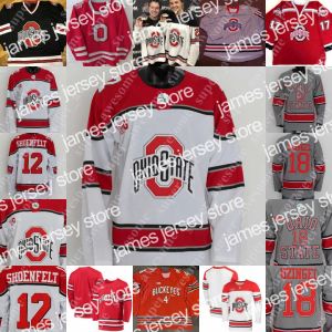 Maglie da hockey Maglia da hockey Ohio State Buckeyes Tate Singleton Mason Lohrei Mark Cheremeta Travis Treloar Gustaf Westlund Grant Gabriele Do