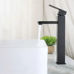 Bathroom Sink Faucets Basin Deck Mount Faucet Black/ Brushed Single Handle And Cold Mixer Tap Kitchen Washbasin