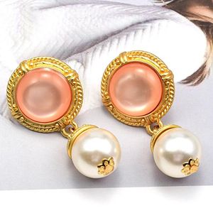 Dangle Earrings Boho Trendy Simulated Pearl Acrylic Beads Charm Fashion Statement Jewelry For Women