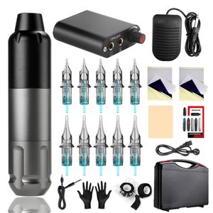 Complete Tattoo Kit Tattoo Machine Set Beginner Tattoo Pen Kit Needles Pigment For Permanent Makeup Tattoo Supplies Kit