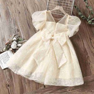 Girl's Dresses Summer Kids Princess Flower Dresses for Girls Party Dress Baby Clothes Teenagers Short Sleeve Children Costumes 6 8 10 12 Years