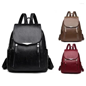 School Bags Women's Backpack Travel Large PU Leather Handbag Schoolbag Mochila For Girls Bag Female Shoulder Back