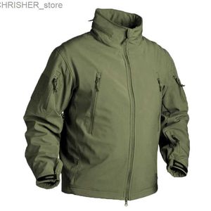 Taktiska jackor Vinter Military Fleece Multicam Men Softshell Tactical Waterproof Camping Caze Field Jacket Army Combat Coat Hunting Clothll231218