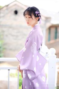 Ethnic Clothing Girls' Kimono Formal Dress Traditional Retro Style Modified Japanese Purple