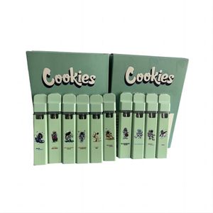 Cookies engångsångar Live harts Tjock olja E Cigaretter Engångsenhet Pods 1.0 ml uppladdningsbara keramiska spolpatroner med paket