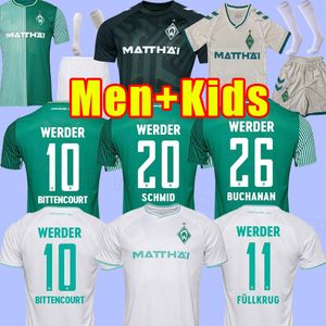 23 24 Werder Bremen CAMISAS DE FUTEBOL ESPECIAIS Marvin Ducksch Leonardo Bittencourt PRETO VERDE 2023 2024 camisas de futebol TOP TAILÂNDIA homens crianças kit casa fora