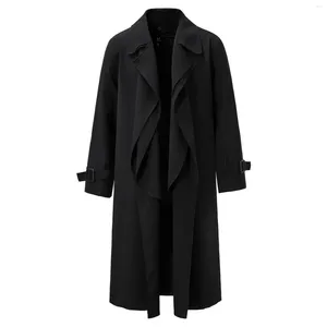 Giubbotti da uomo Capispalla invernale spesso Cappotto caldo maschile Cappotto vintage da uomo a maniche lunghe di media lunghezza Abbigliamento termico 2023