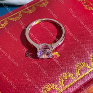 Damen-Hochzeitsringe, einfacher 925-Splitter-Ring, hochwertiger Designer-Diamantring, trendiger Damenschmuck, Valentinstag-Geschenk mit Box