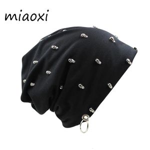 Beanie Skull Caps Miaoxi Mode Männer Frauen Unisex Casual Hut mit Schädel Hoop Marke Winter Warme Mützen Dicke Erwachsene Hip Hop Bonnet Hüte 231216