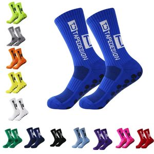 Herrstrumpor Anti Slip Football Socks for Men Women Basketball and Tennis Sports Socks hanterar cykelstrumpor 38-45 231218