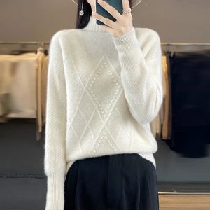 Women Sweters Knitte kaszmirowy sweter 100% wełny merynosów wełna