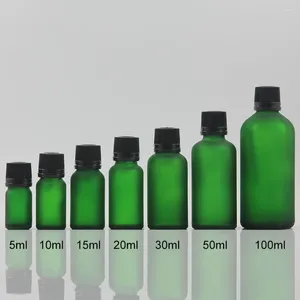 Storage Bottles Cosmetic Container Glass 50ml Essential Oil Bottle With Dropper 1.7 Oz Frosted