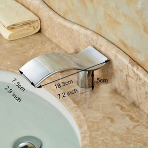 Bathroom Sink Faucets Vidric Modern Wave Shape Waterfall Bath Tub Faucet Deck Mount Dual Handles Basin And Cold Mixer Taps