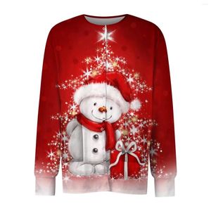 Camisetas masculinas Natal boneco de neve impresso manga comprida esfrega roupas de trabalho com bolso masculino seelve uniforme básico tops