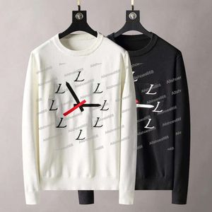 2024 Mens Designer Sweater Carta Impressão Italian Designer Mulheres Homens Suéteres de Alta Qualidade Casual Redondo Manga Longa Bordado Branco Off