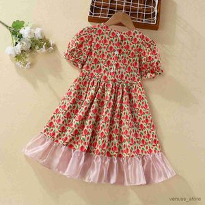 Abiti da ragazza Summer Kids Dresses Princess For Girls Flower Party Dress Outfits Abiti per bambini vestiti per adolescenti Costumi 4 6 8 10 12 anni